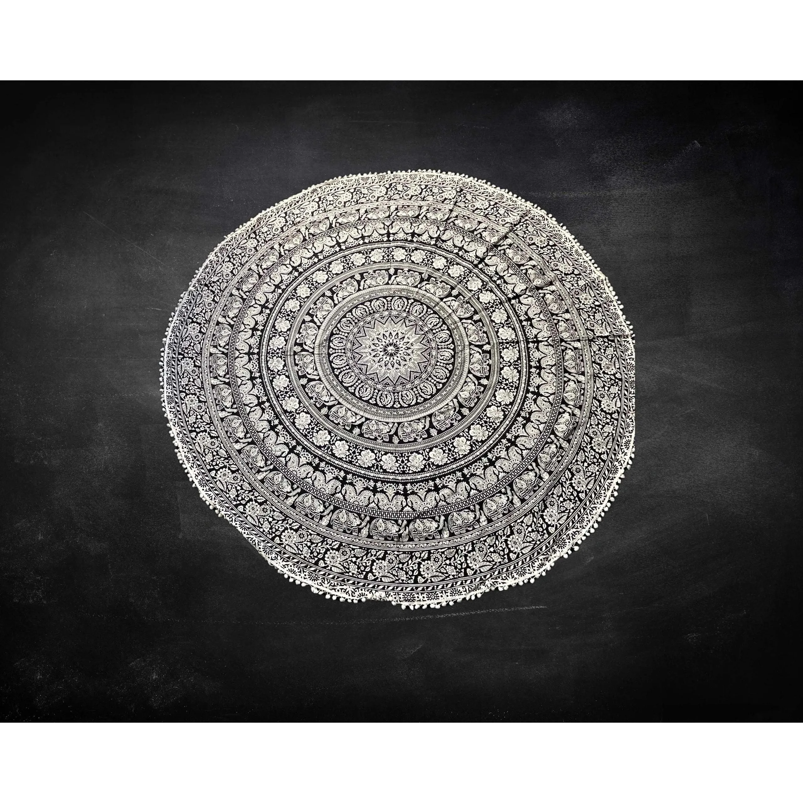 72" Circle Mandala 100% Cotton Tapestry