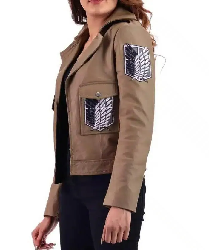 Attack On Titan Survey Corps Women Leather Jacket