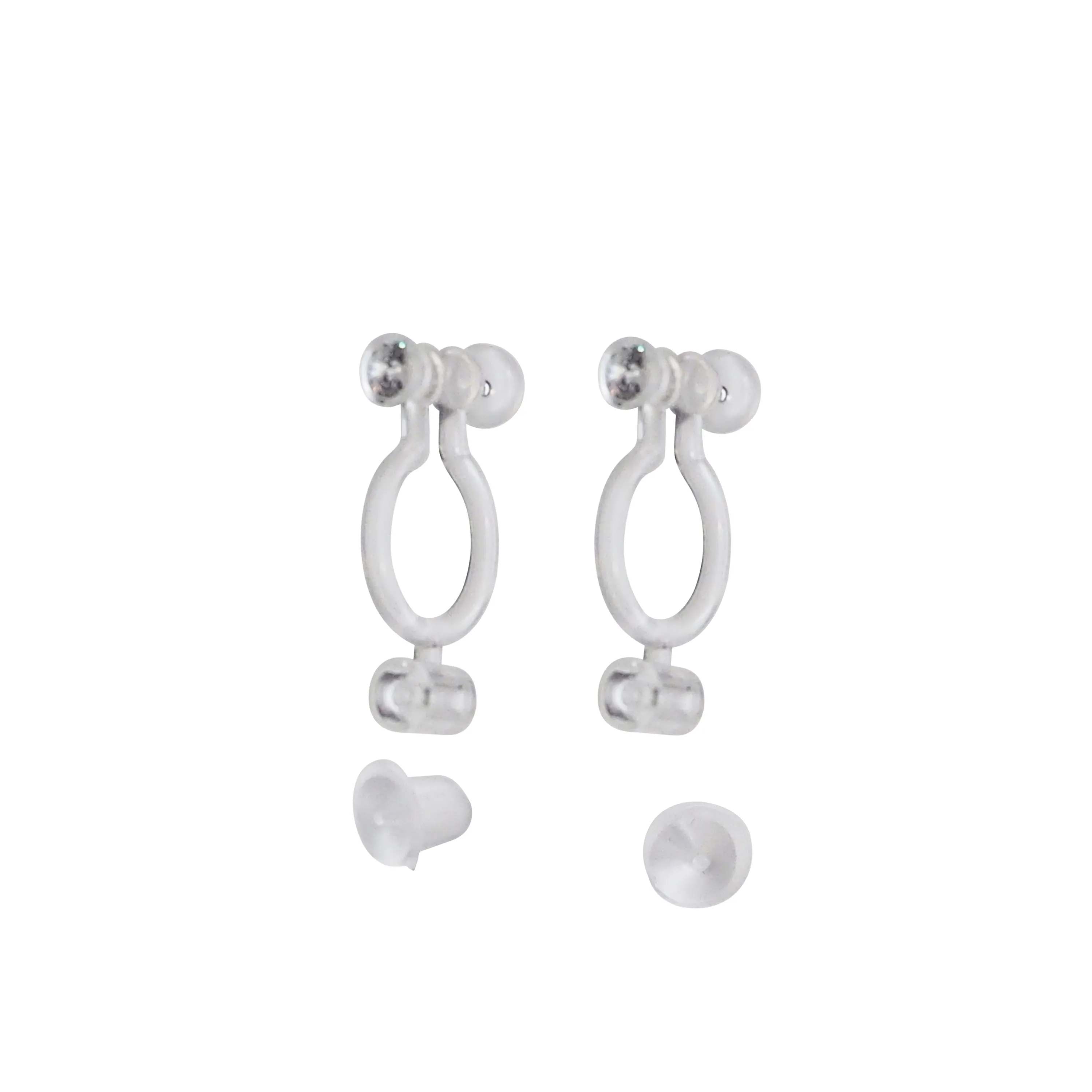 Best seller!  2 pairs of Pierced look and comfortable invisible clip on earring converters