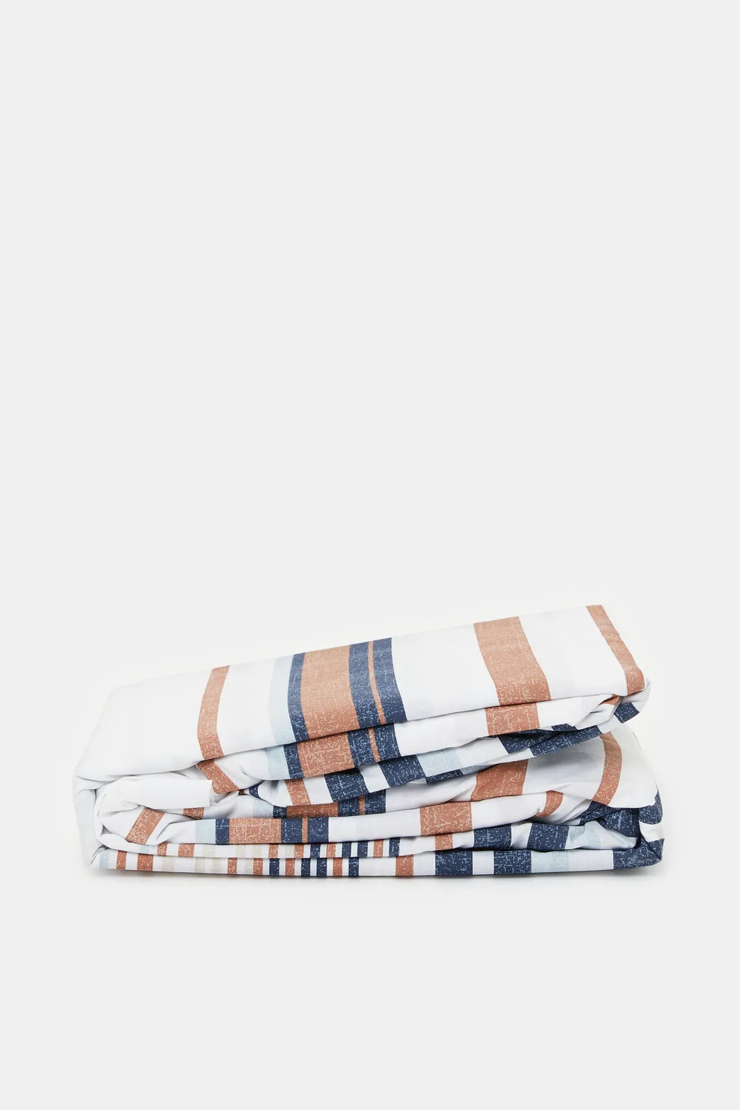 Blue Stripe Printed Fitted Sheet (King Size)