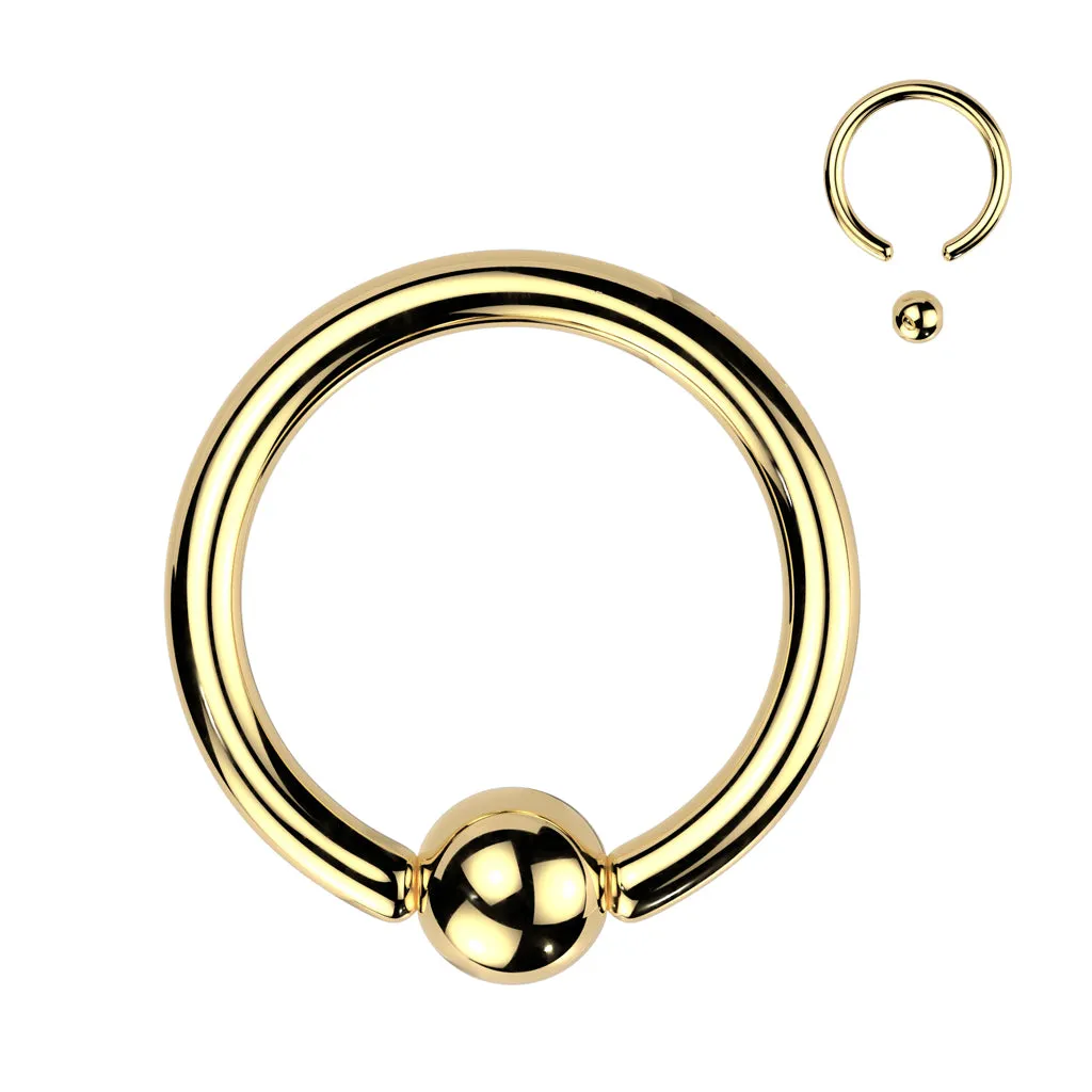 Captive Belly Ring with Gold Plating