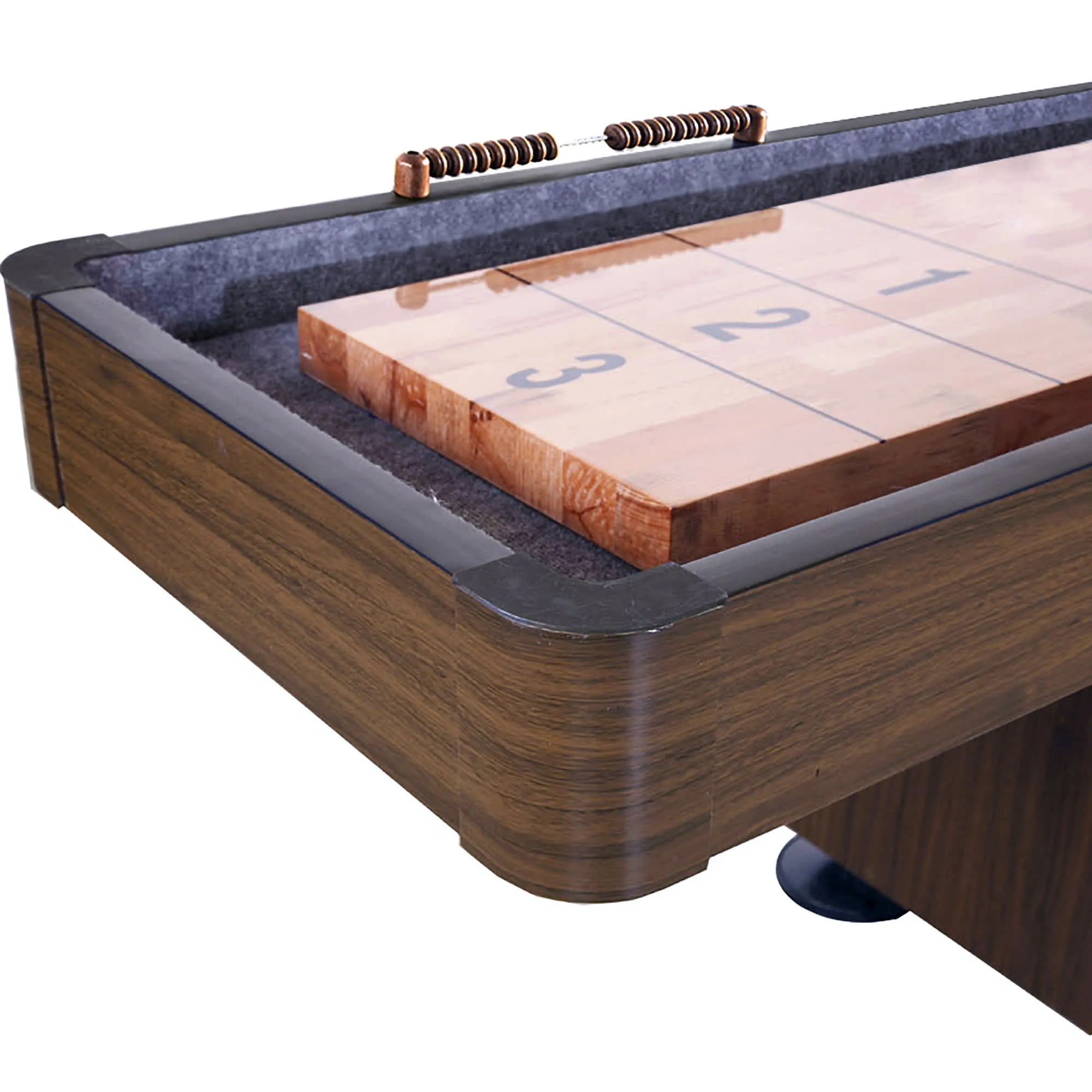 Challenger Shuffleboard Table - Walnut Finish