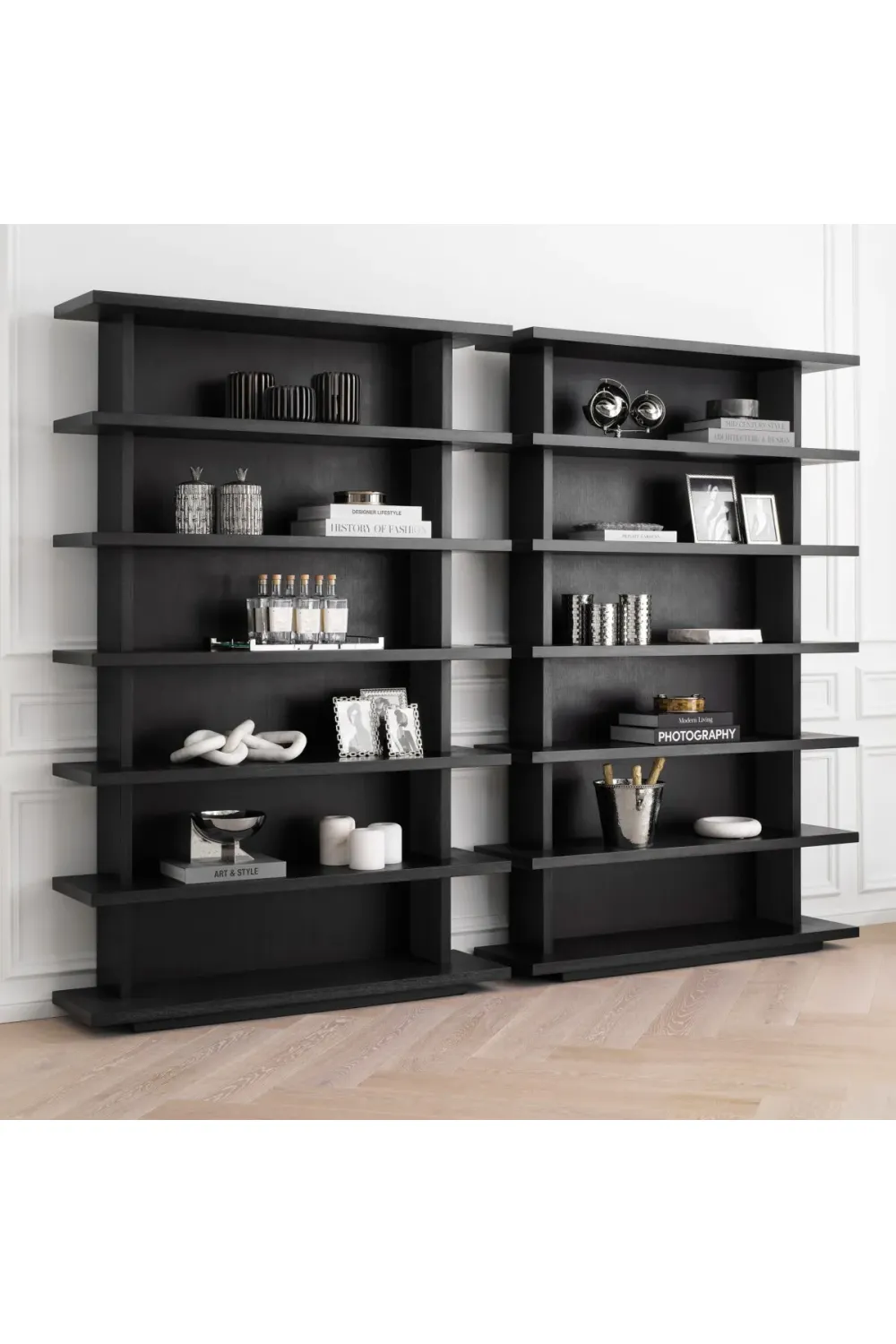 Charcoal Gray Oak Bookcase | Eichholtz Malibu