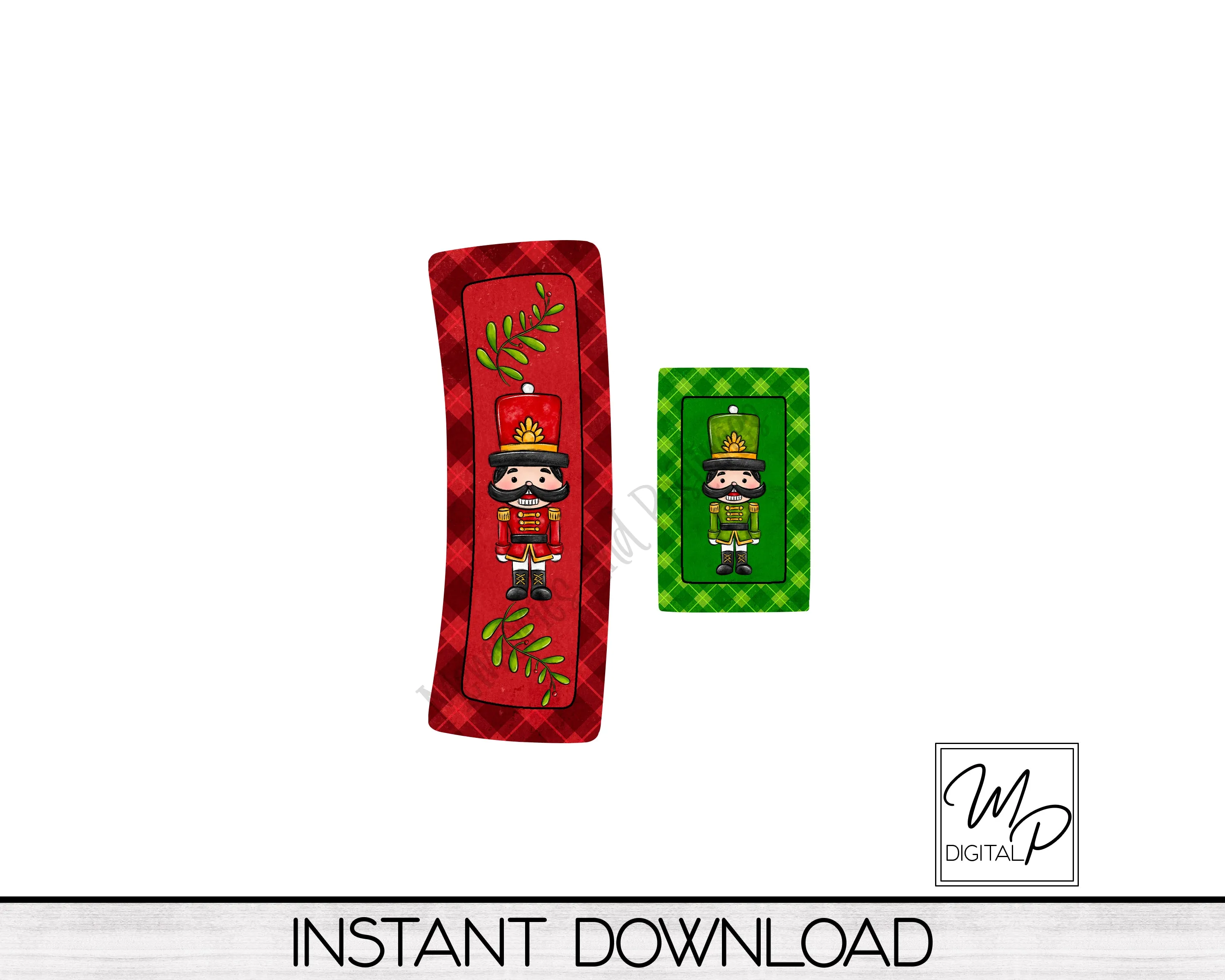 Christmas Nutcracker Hair Clip Sublimation Design, Digital Download