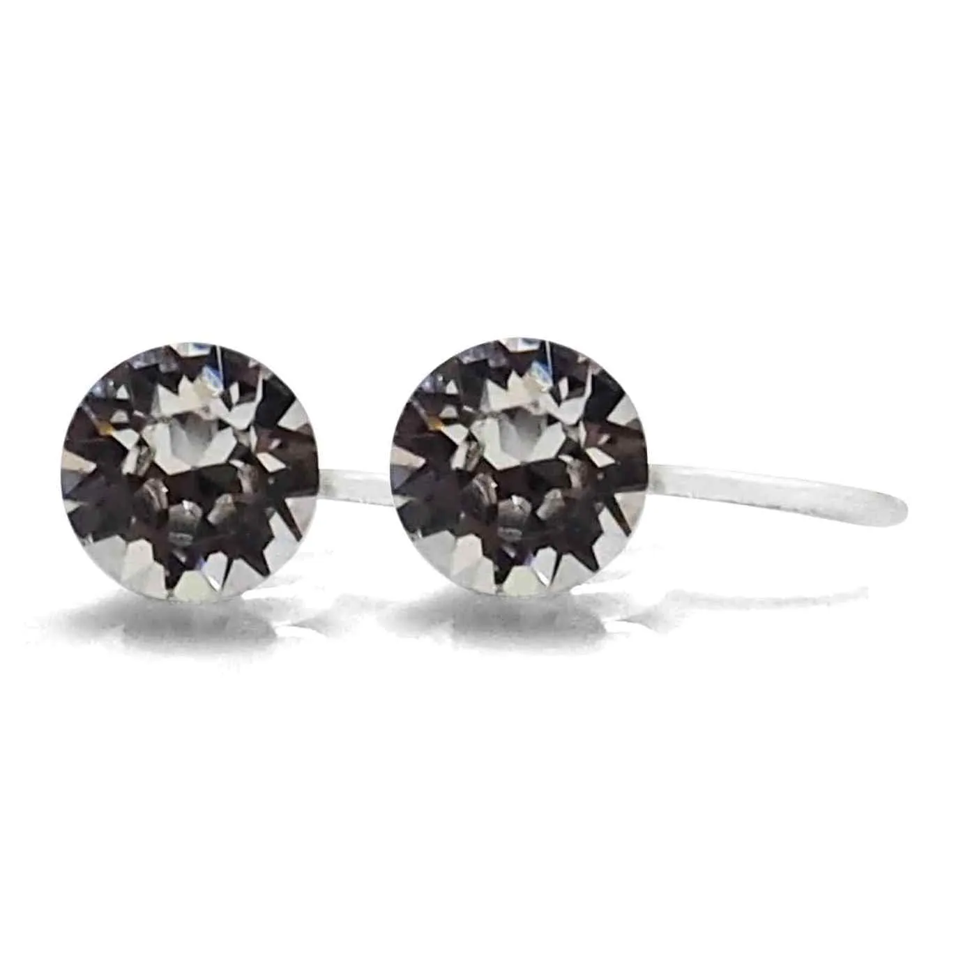 Clear Swarovski Crystal Screw-Back Invisible Clip On Stud Earrings