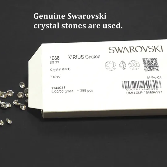 Clear Swarovski Crystal Screw-Back Invisible Clip On Stud Earrings