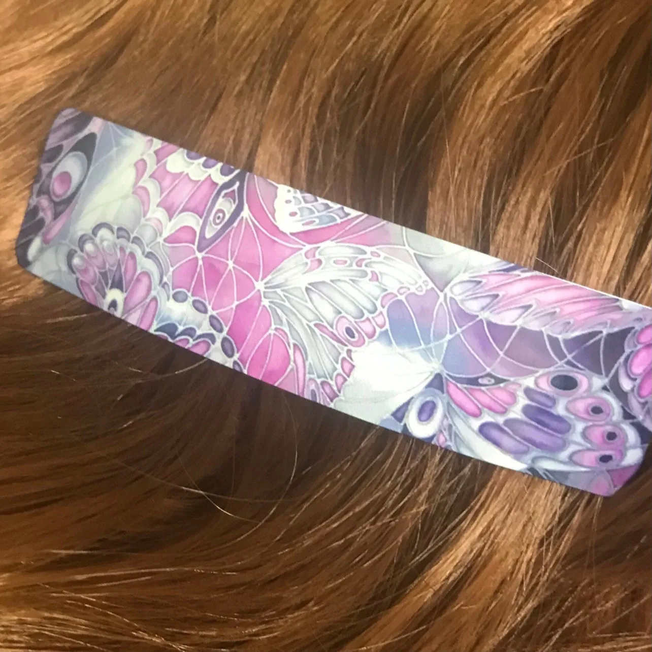 Contemporary Purple and Grey Butterfly Hair Clip