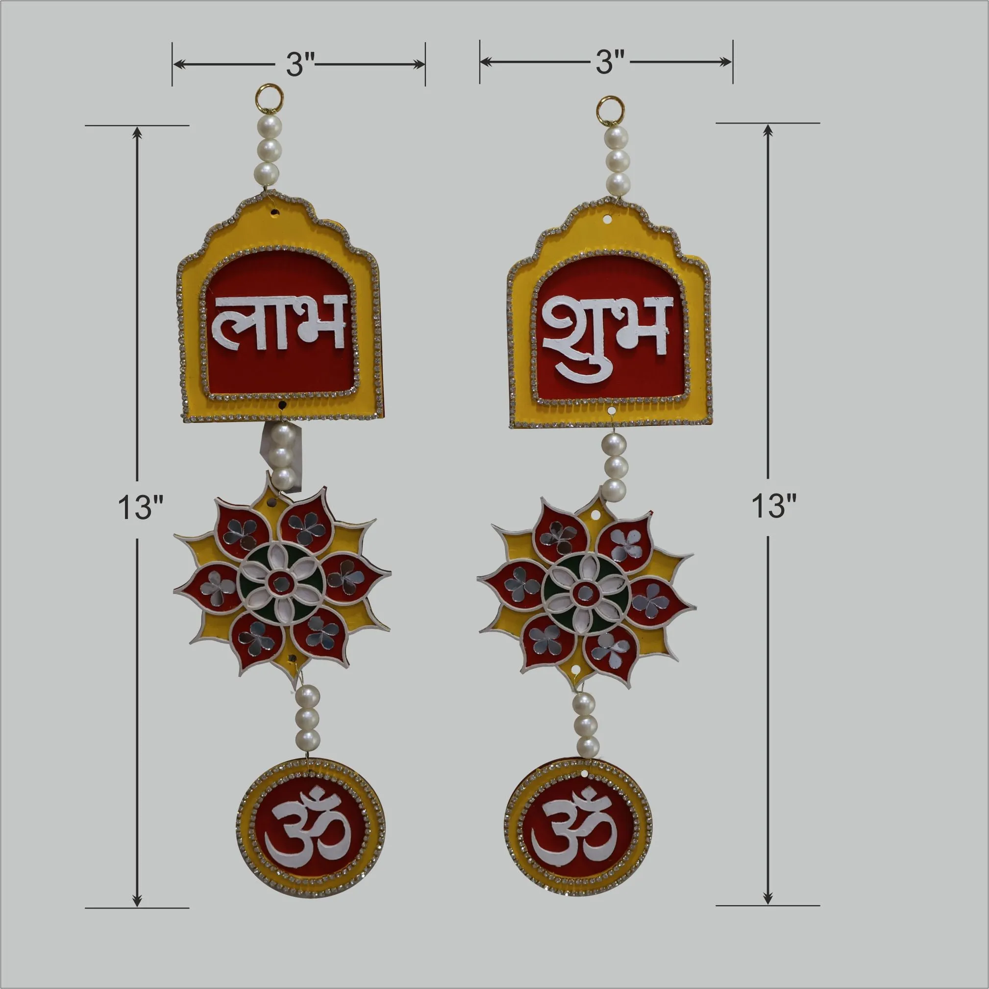 Creative Touch Floral shubh labh Hanging for Entrance Door and Festivals (13 x 3 Inch)