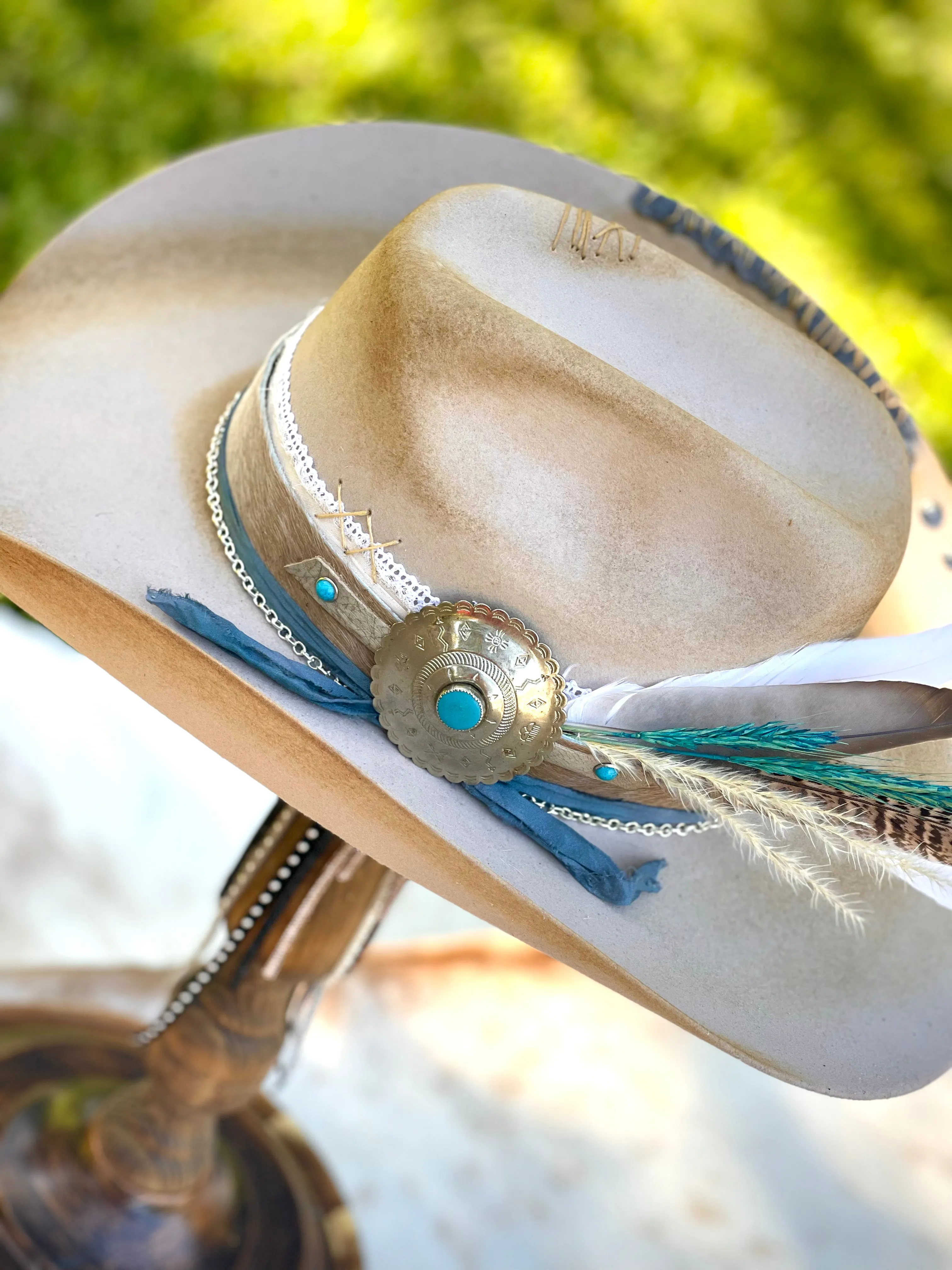 Customized Cowboy Hat - Turquoise Dream