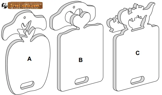 Cutting Board Patterns, 3 Designs - No. 1