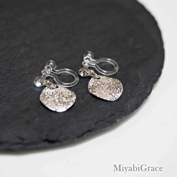 Dangle Glimmer Circle Invisible Clip-On Earrings | Ultralight Minimalist Design