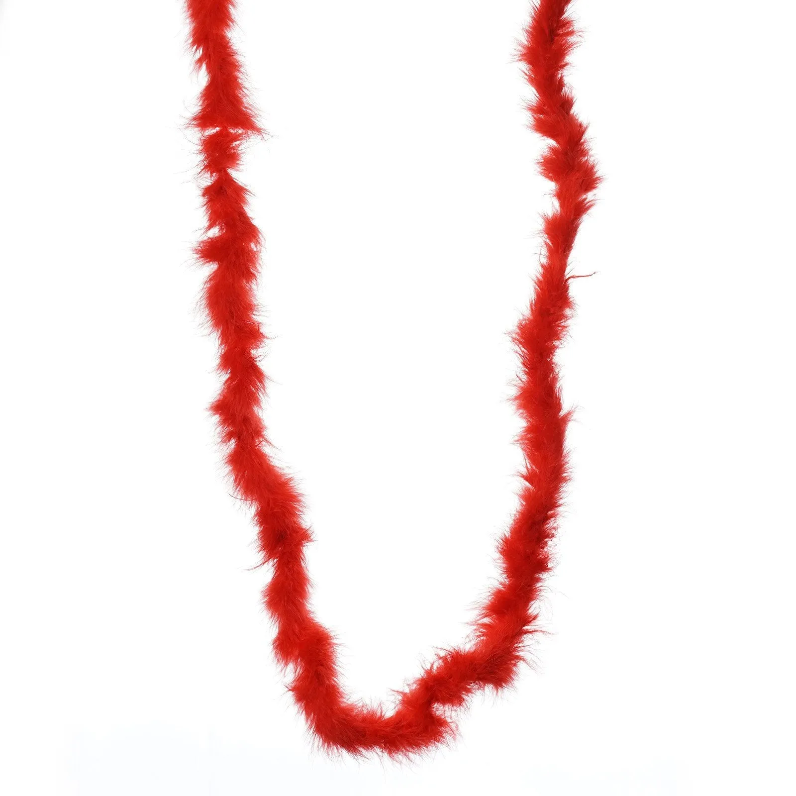 Deluxe Marabou Ostrich Feather Boa-Red-2 Yards