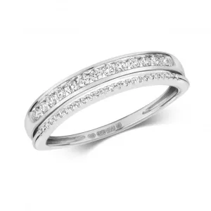 Diamond Jewellery 9ct White Gold Split Eternity Ring RD802W