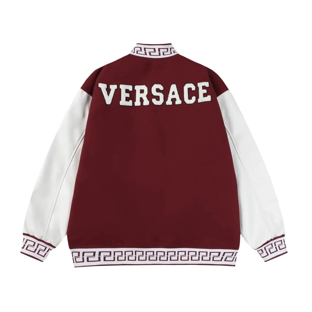 Donatella Red Versace Varsity Jacket