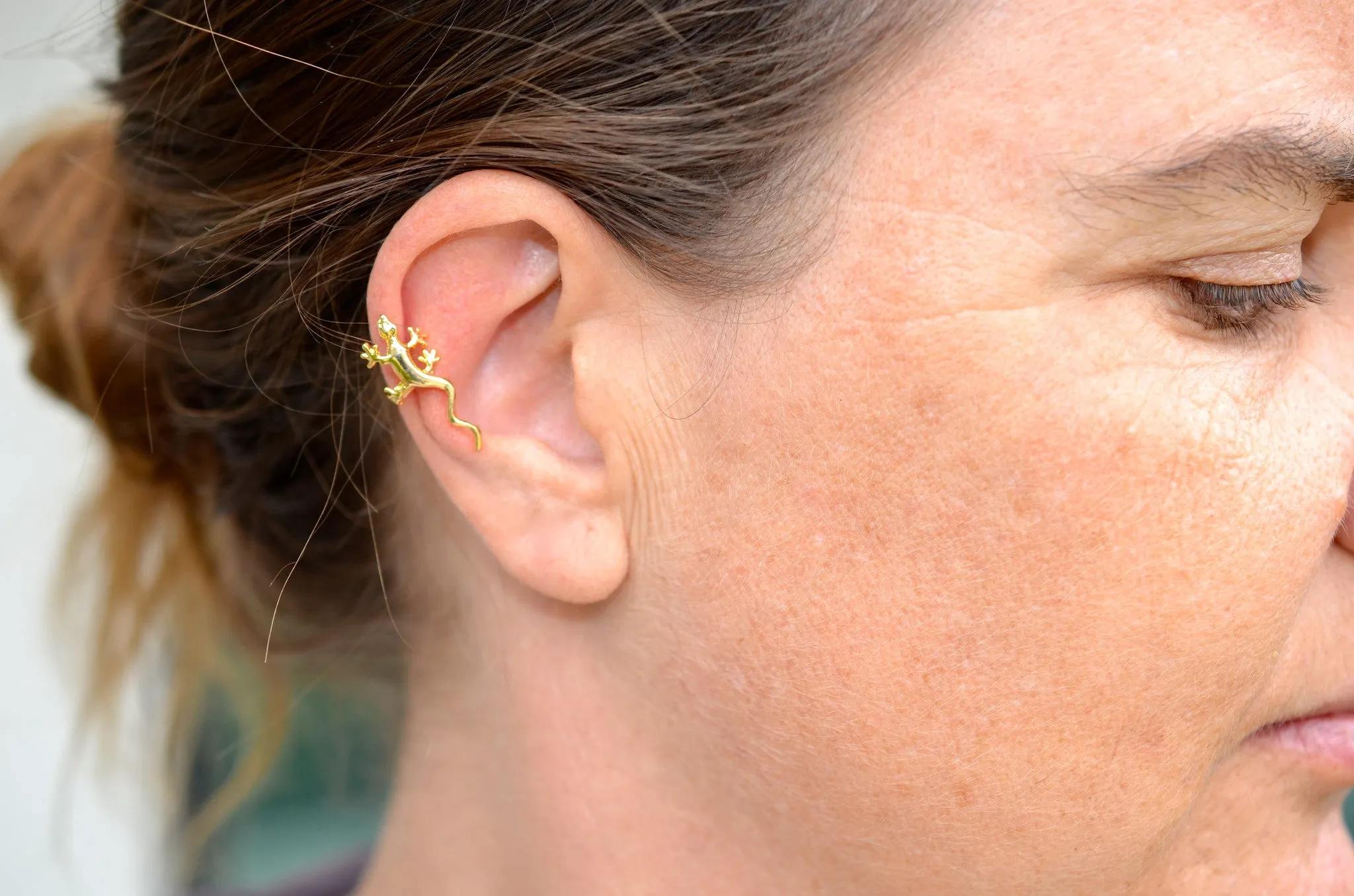 Ear Cuff Gecko - Gold