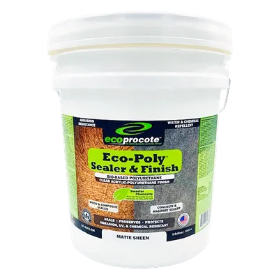 EcoPoly Polyurethane Sealer & Finish, Matte, 5 Gal