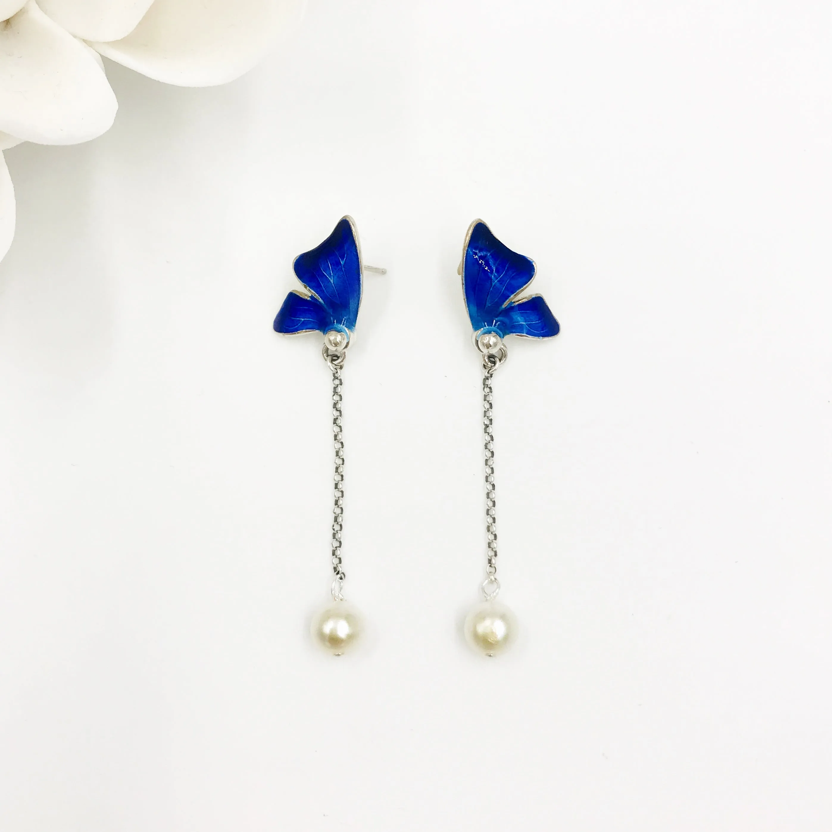 Enamel Butterfly Lovers Earrings