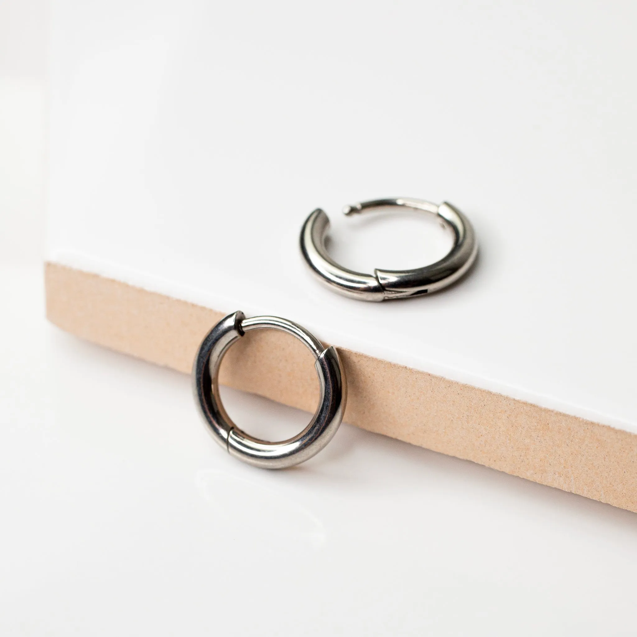 Essential Locking Sleeper Huggie Earrings