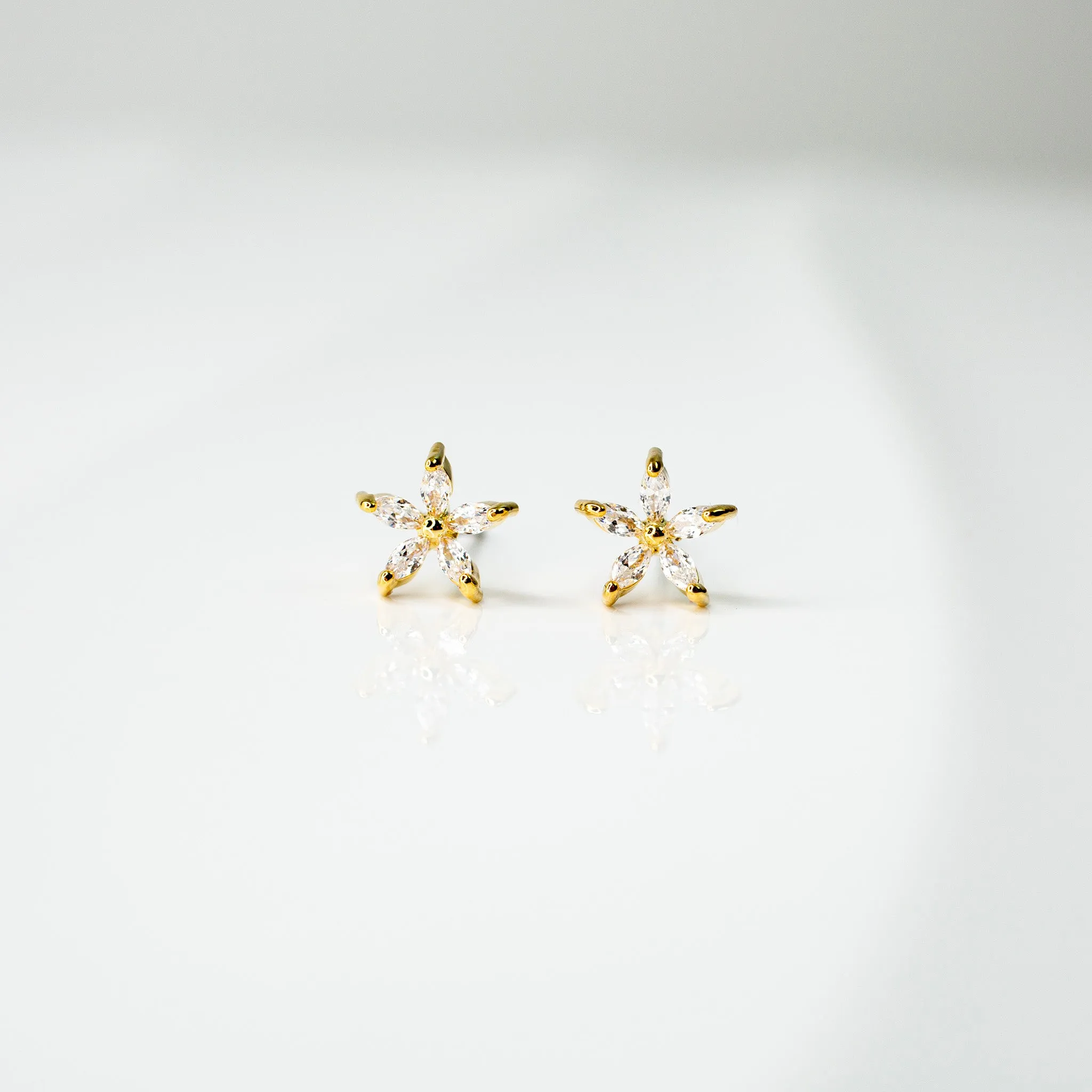 Flora Crystal Stud Earrings