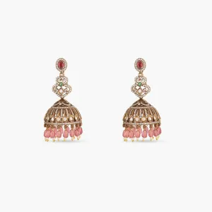 Gene Nakshatra CZ Jhumka Earrings