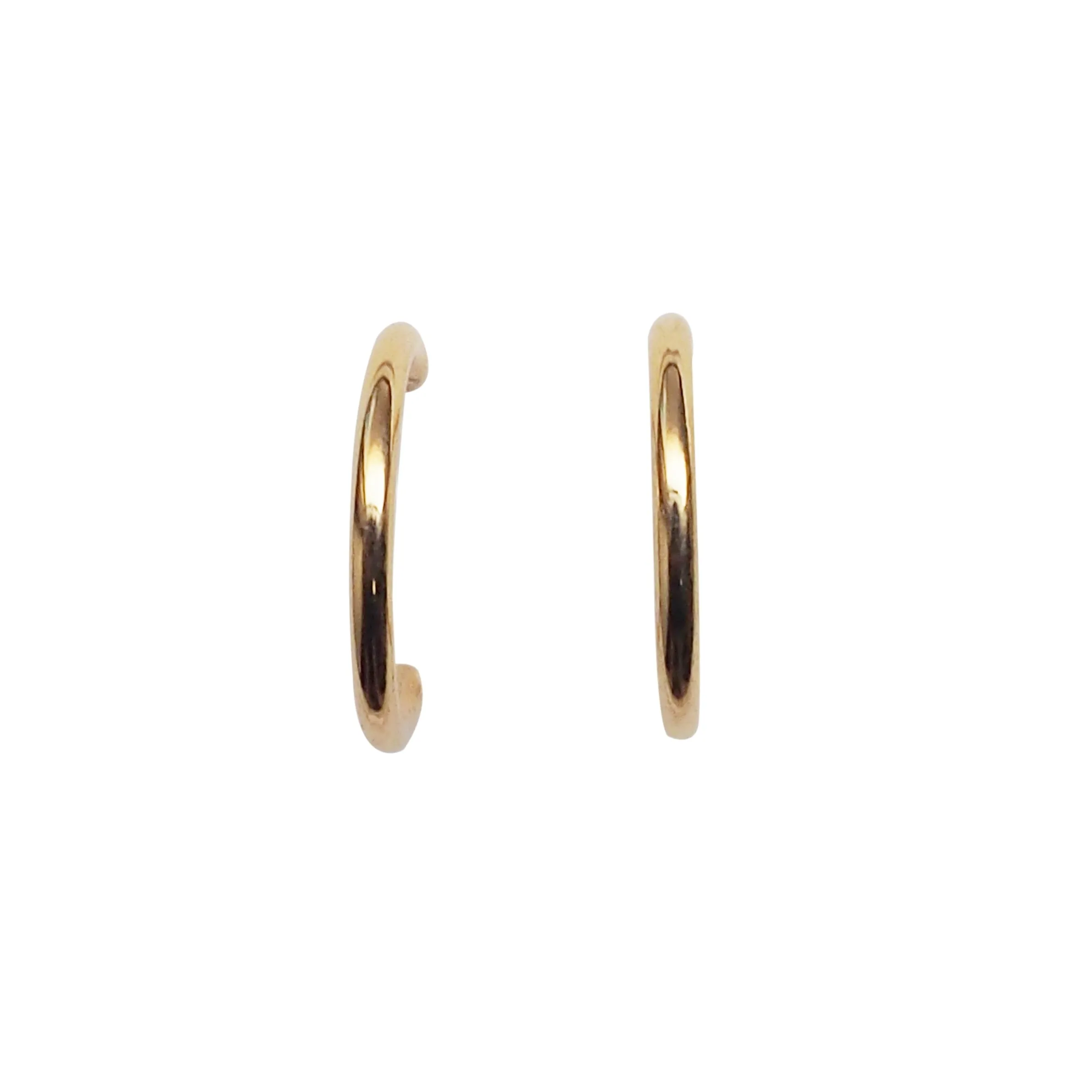 Gold Invisible Clip On Hoop Earrings