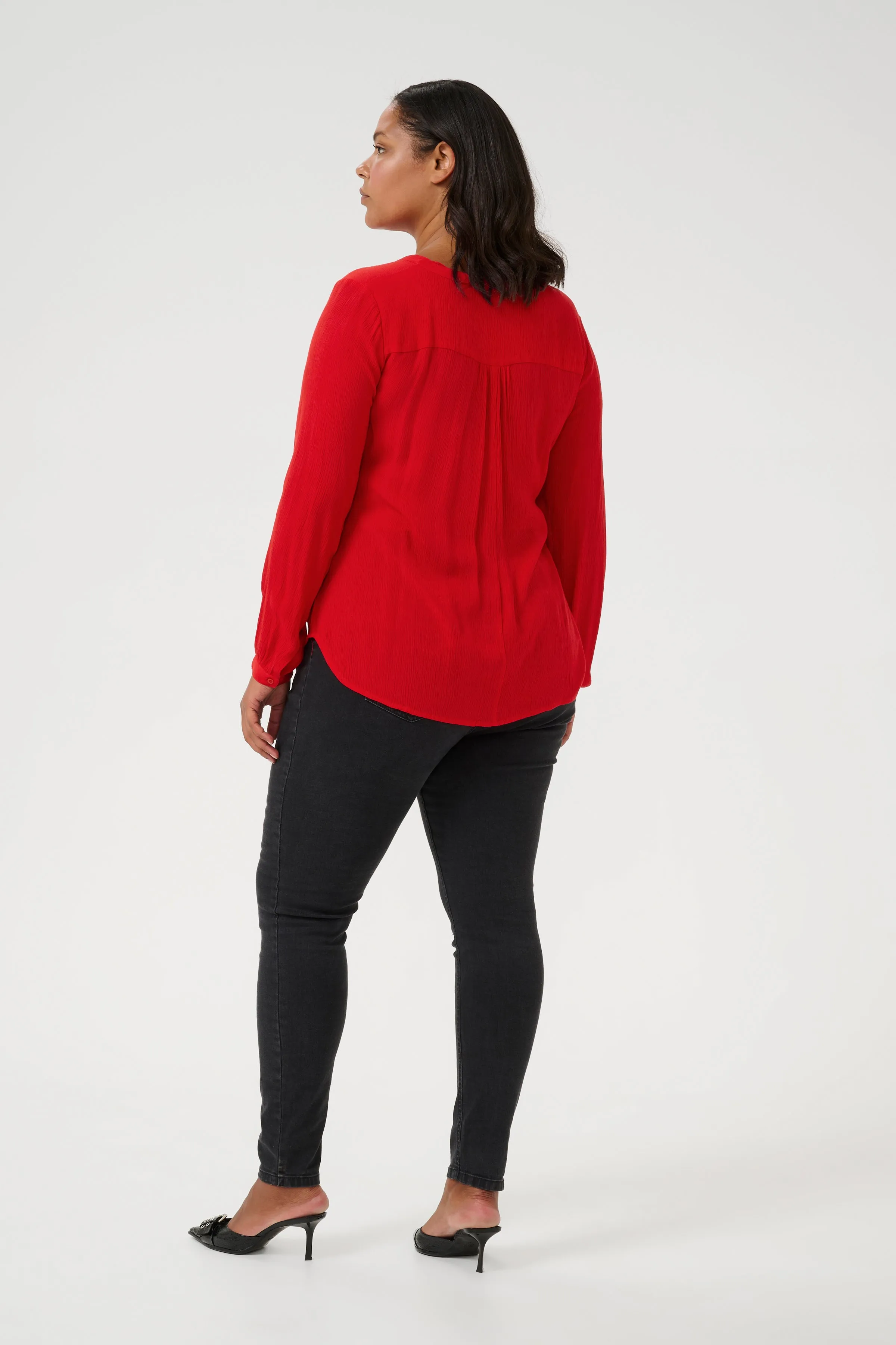 Kaffe Curve Ami Blouse in Haute Red