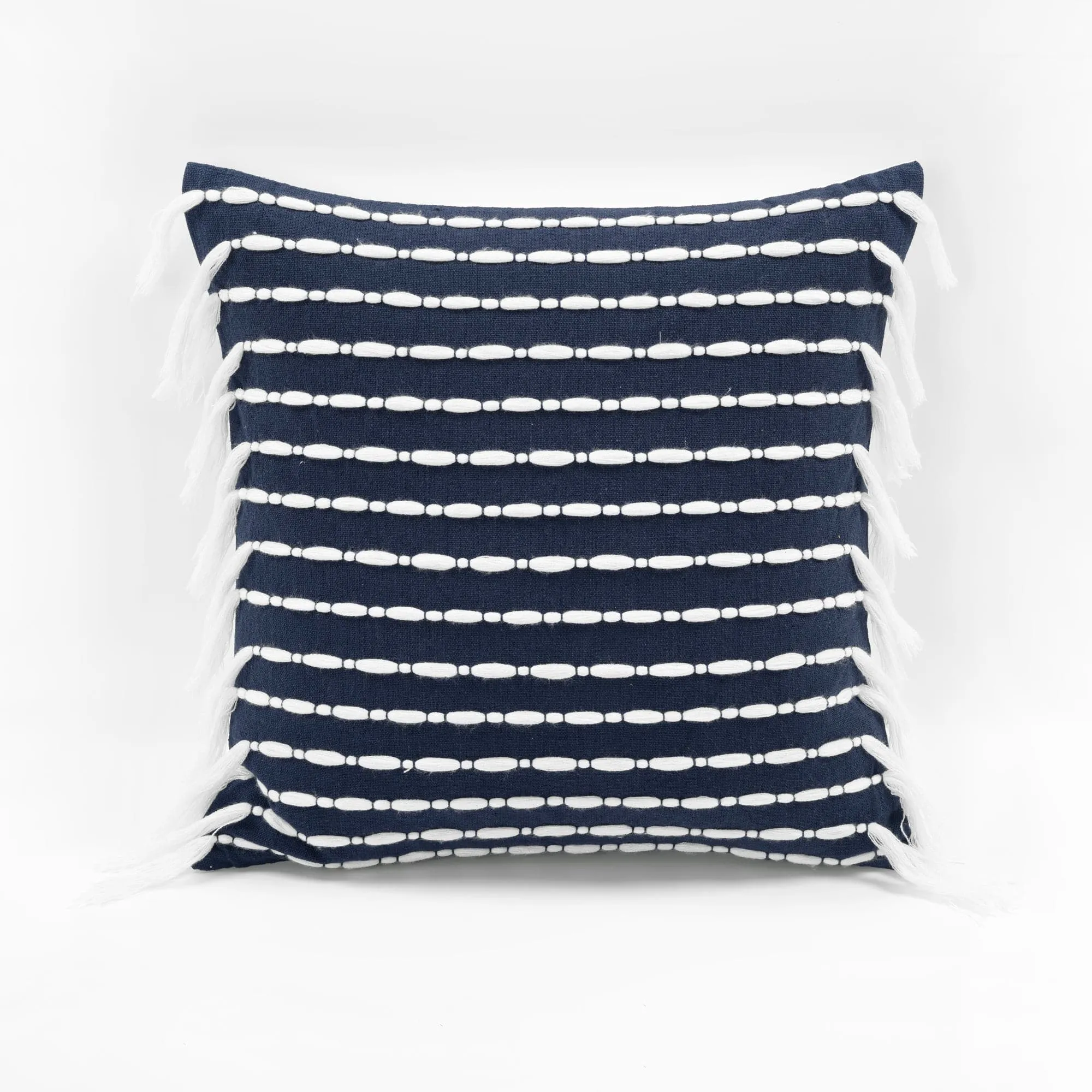 Linear Tassel Cotton Decorative Pillow Cover