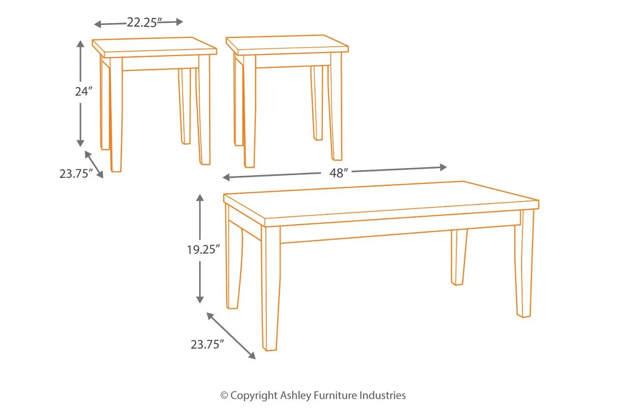 Maysville Black Table (Set of 3)