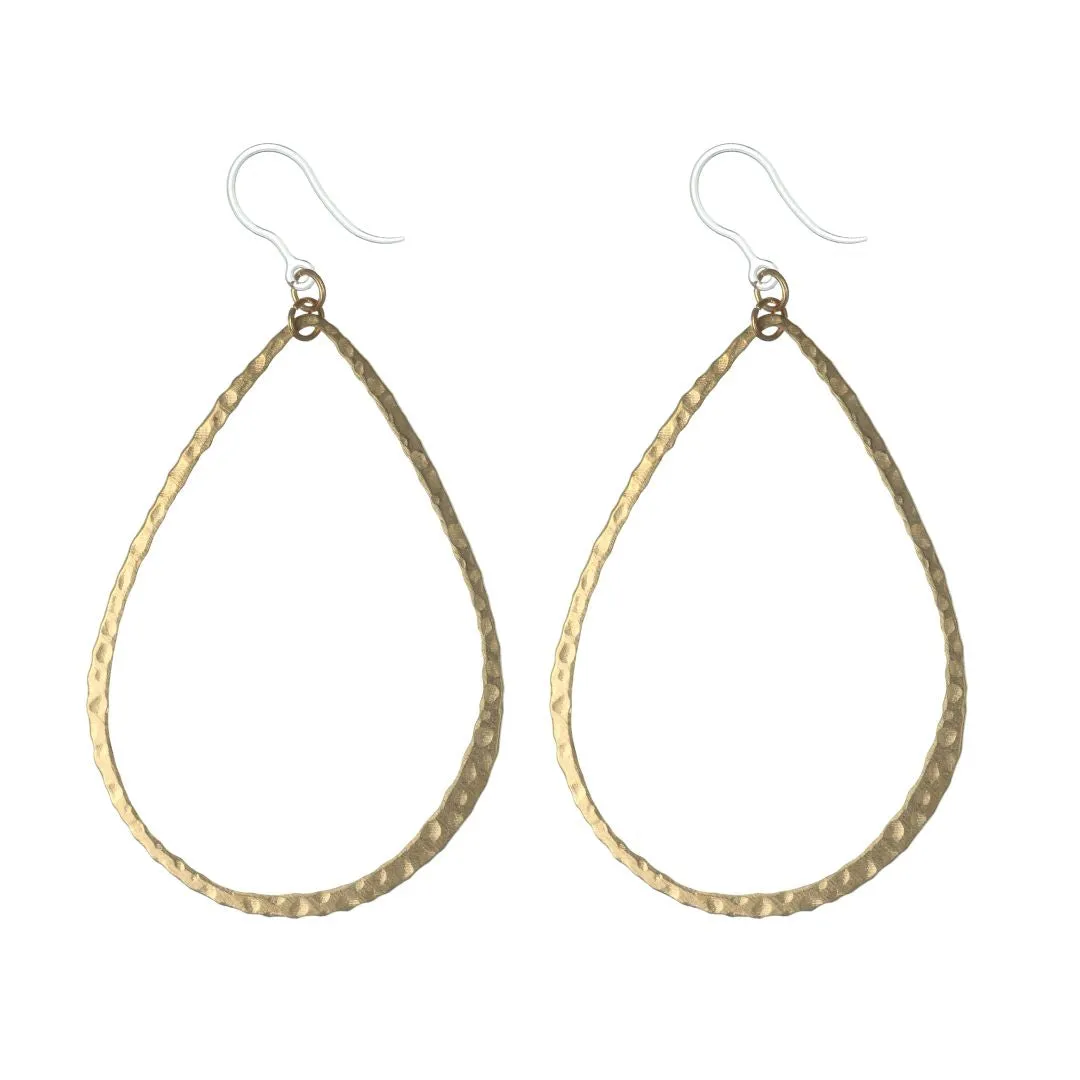 Metallic Minimalist Dangles Hypoallergenic Earrings for Sensitive Ears Made with Plastic Posts