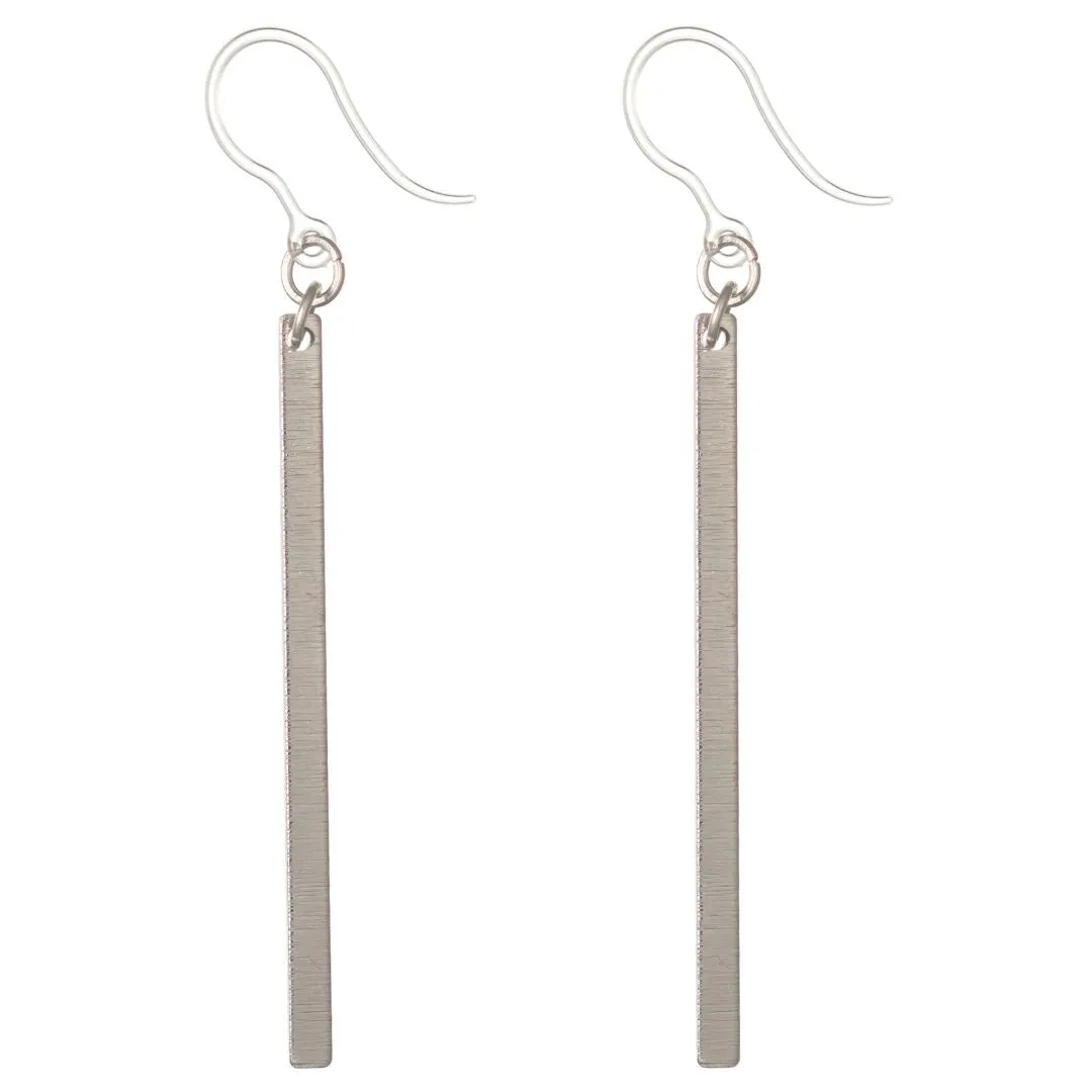 Metallic Minimalist Dangles Hypoallergenic Earrings for Sensitive Ears Made with Plastic Posts