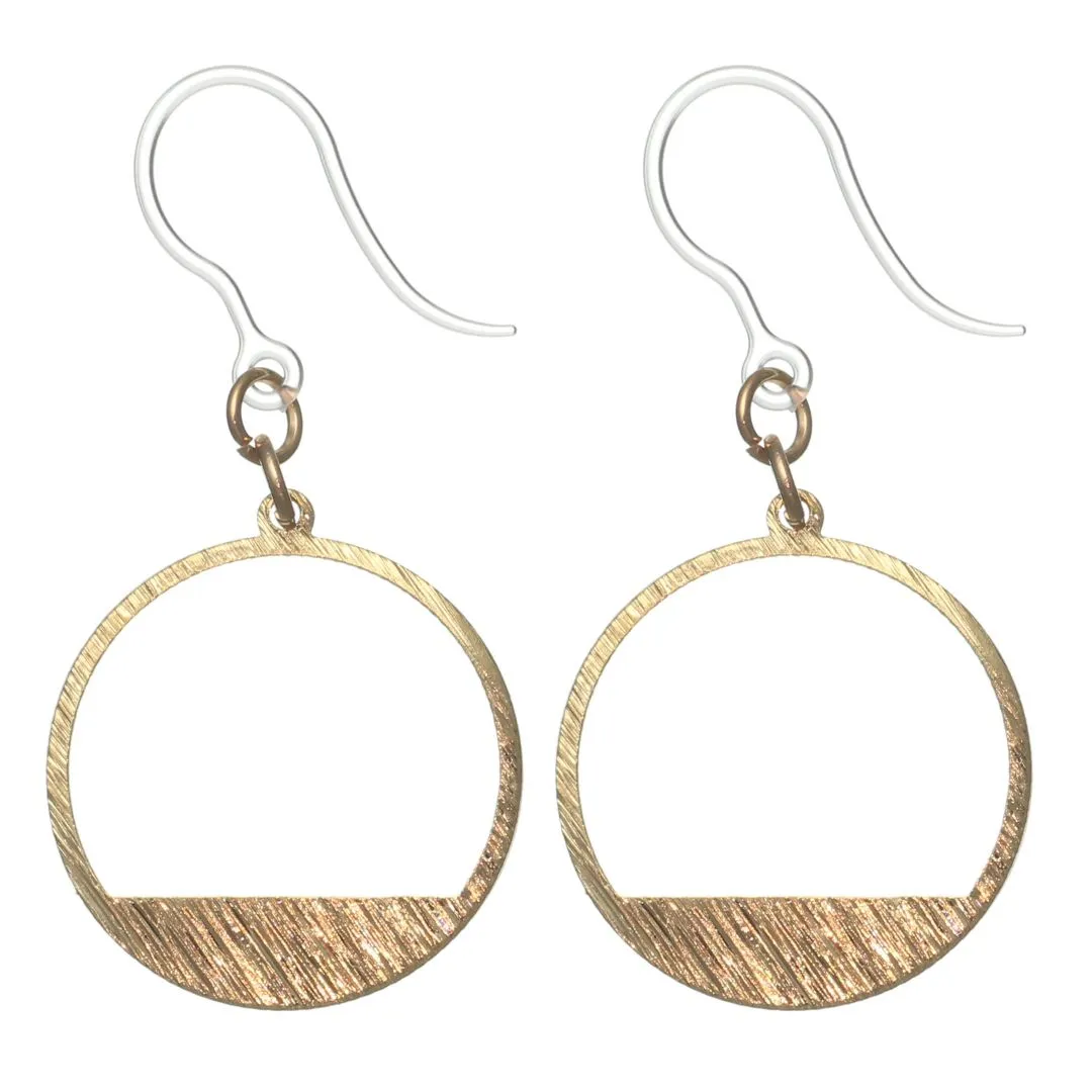 Metallic Minimalist Dangles Hypoallergenic Earrings for Sensitive Ears Made with Plastic Posts