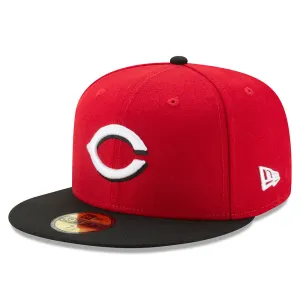 MLB Cincinnati Reds New Era Authentic Collection Road On-Field 59FIFTY Fitted Hat