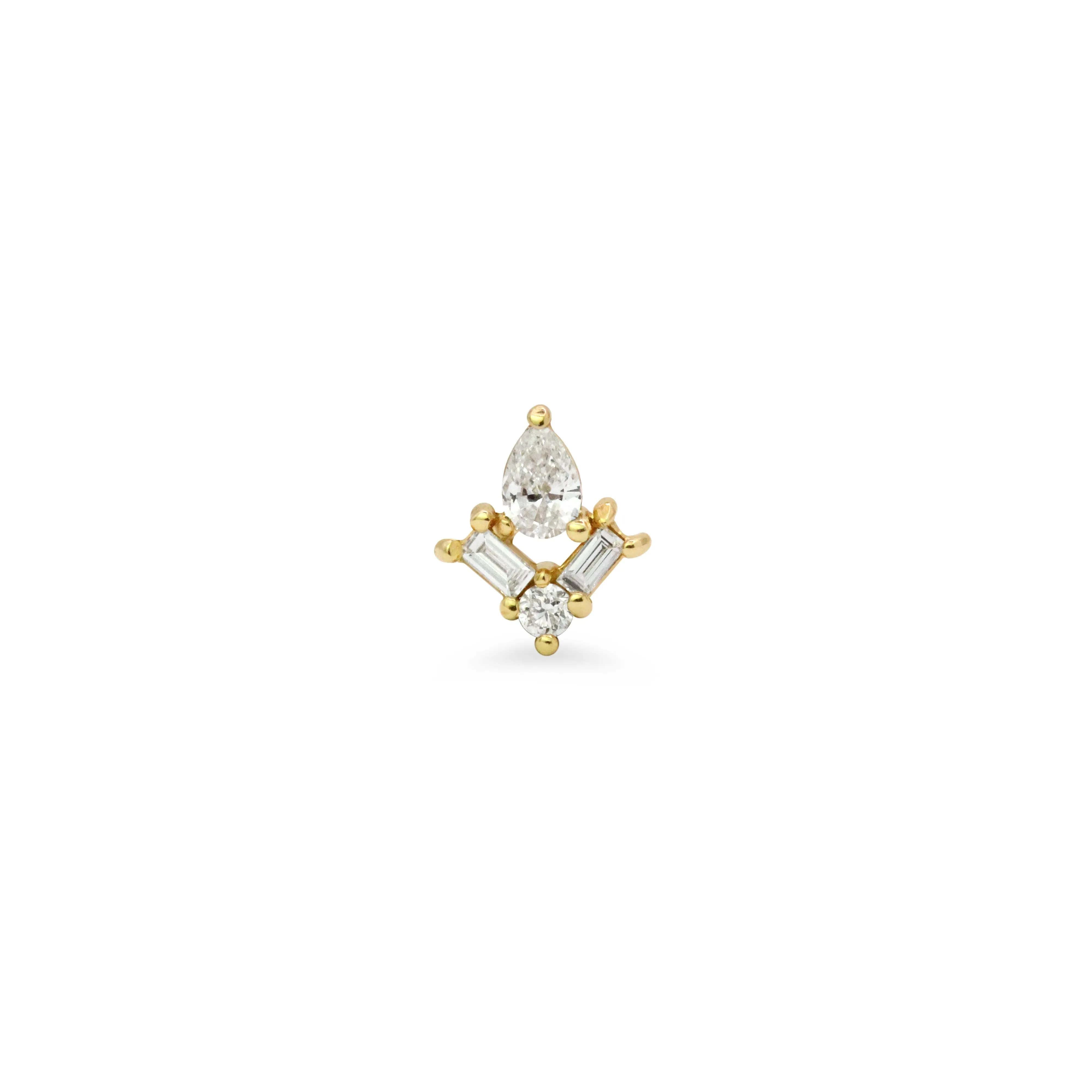 Navajo 18K Diamond Stud