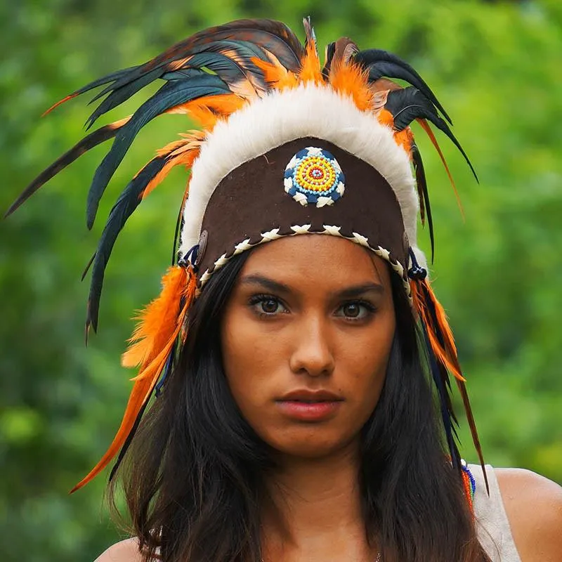 Orange Feather Headdress