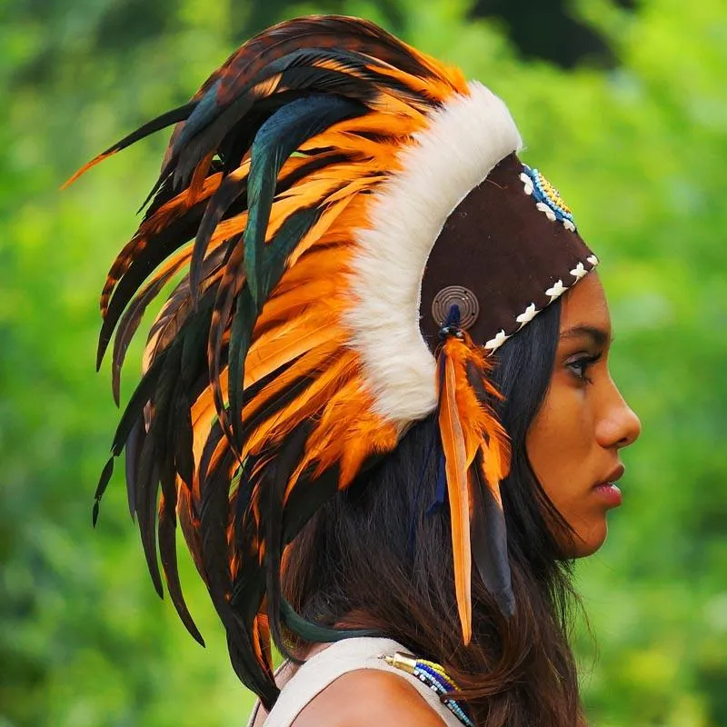 Orange Feather Headdress