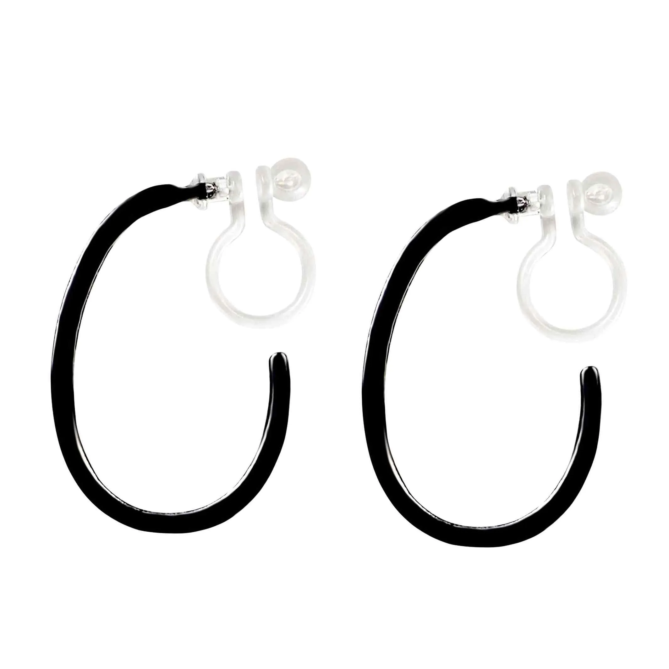 Oval Invisible Clip On Earrings (Gold/Silver)