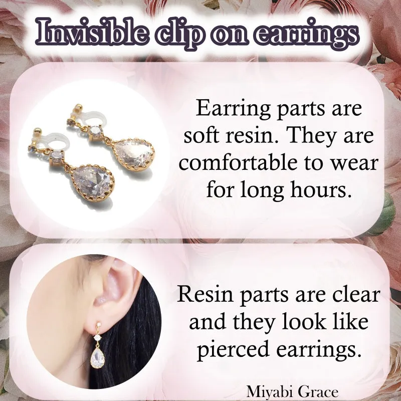 Oval Invisible Clip On Earrings (Gold/Silver)