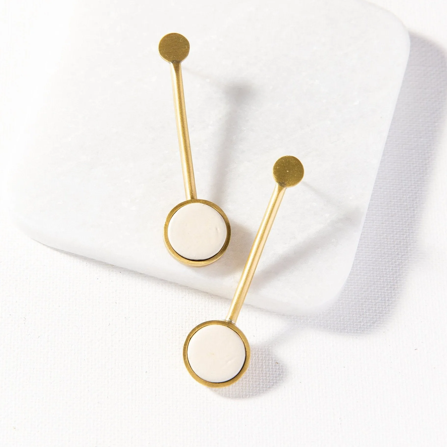 Pendulum Earrings in Ivory