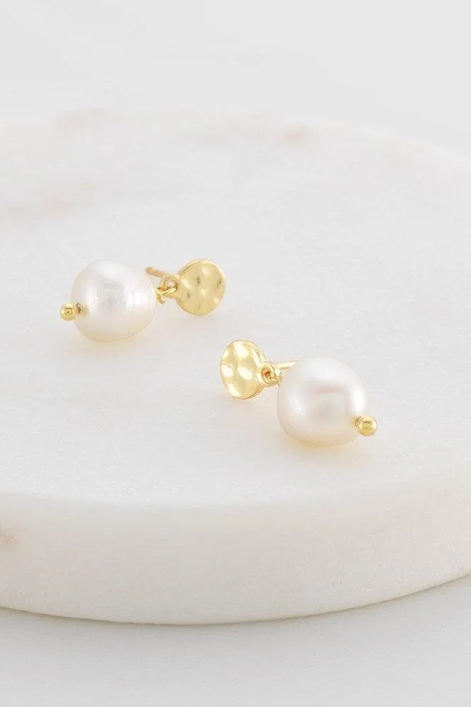 Penny Pearl Earring - Gold