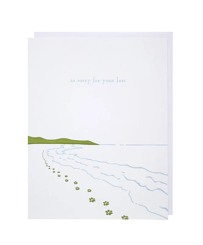 Pet Paw Prints - Dog Sympathy Card