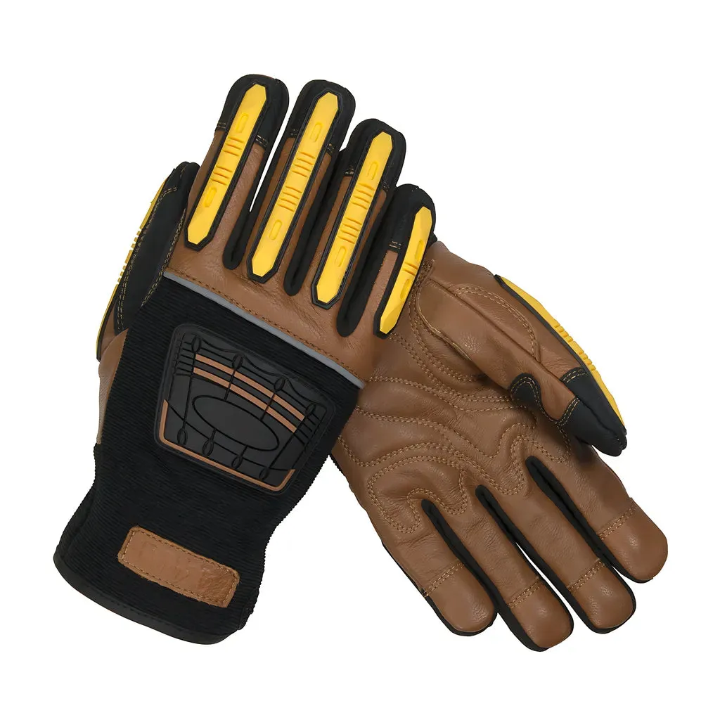 PIP 120-4150/XL Goatskin Leather Palm Glove with Leather Back and Kevlar Blended Liner - Dorsal Impact Protection