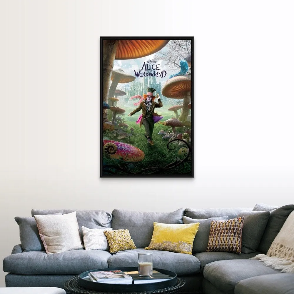 "Alice in Wonderland 2010" Black Float Frame Canvas Art