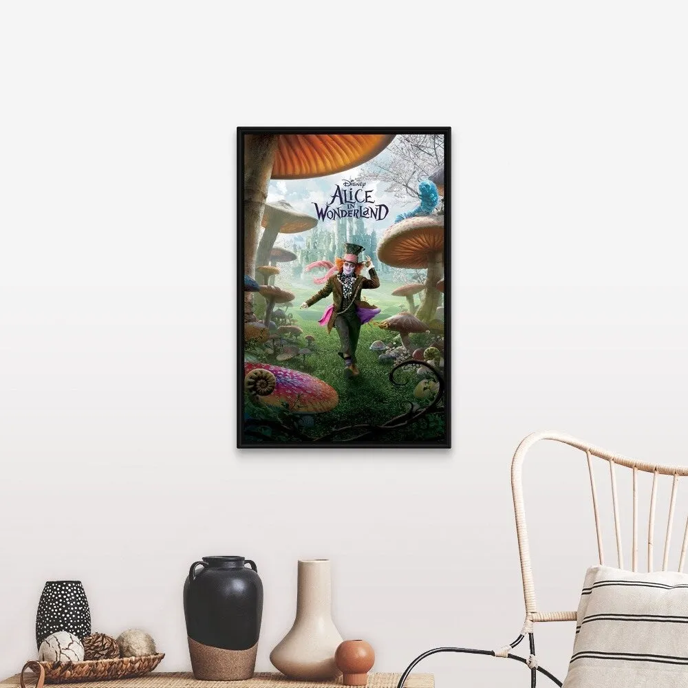 "Alice in Wonderland 2010" Black Float Frame Canvas Art