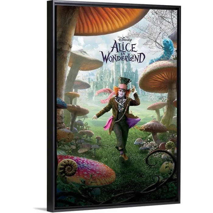 "Alice in Wonderland 2010" Black Float Frame Canvas Art