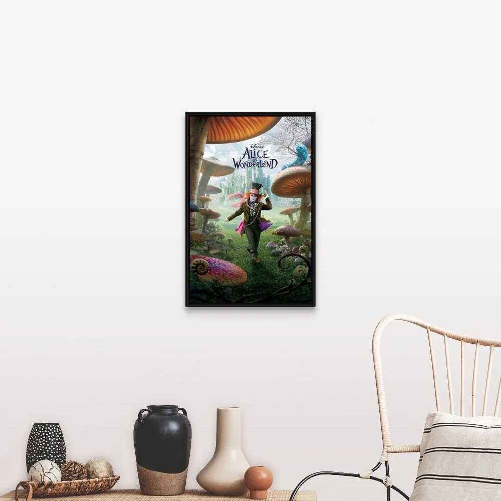 "Alice in Wonderland 2010" Black Float Frame Canvas Art