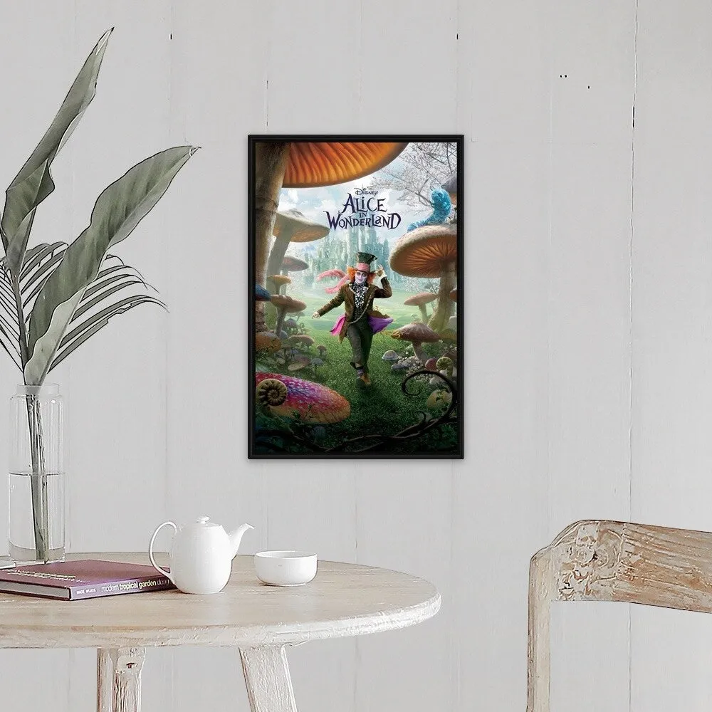 "Alice in Wonderland 2010" Black Float Frame Canvas Art