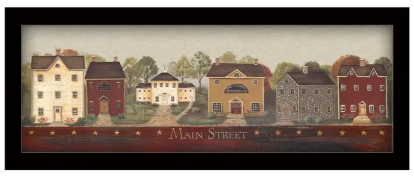 "Main Street" By Pam Britton, Printed Wall Art 20x8