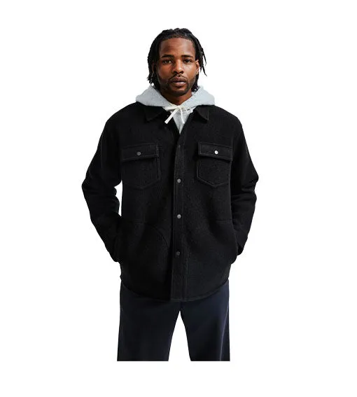 Reigning Champ Wool Overshirt Black