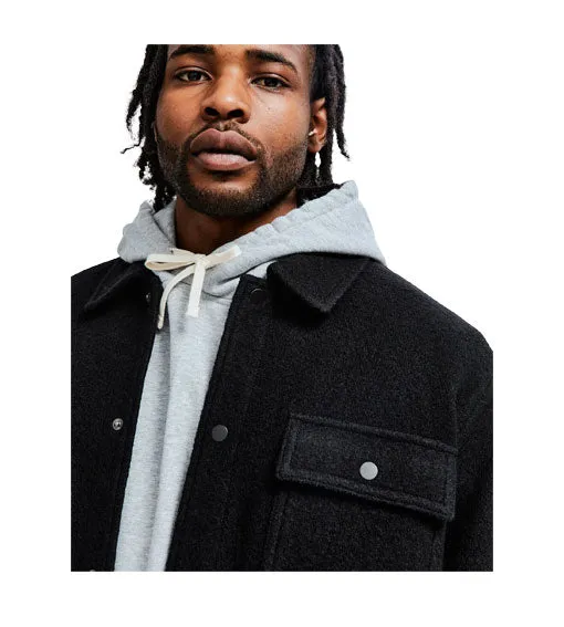 Reigning Champ Wool Overshirt Black