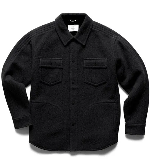 Reigning Champ Wool Overshirt Black